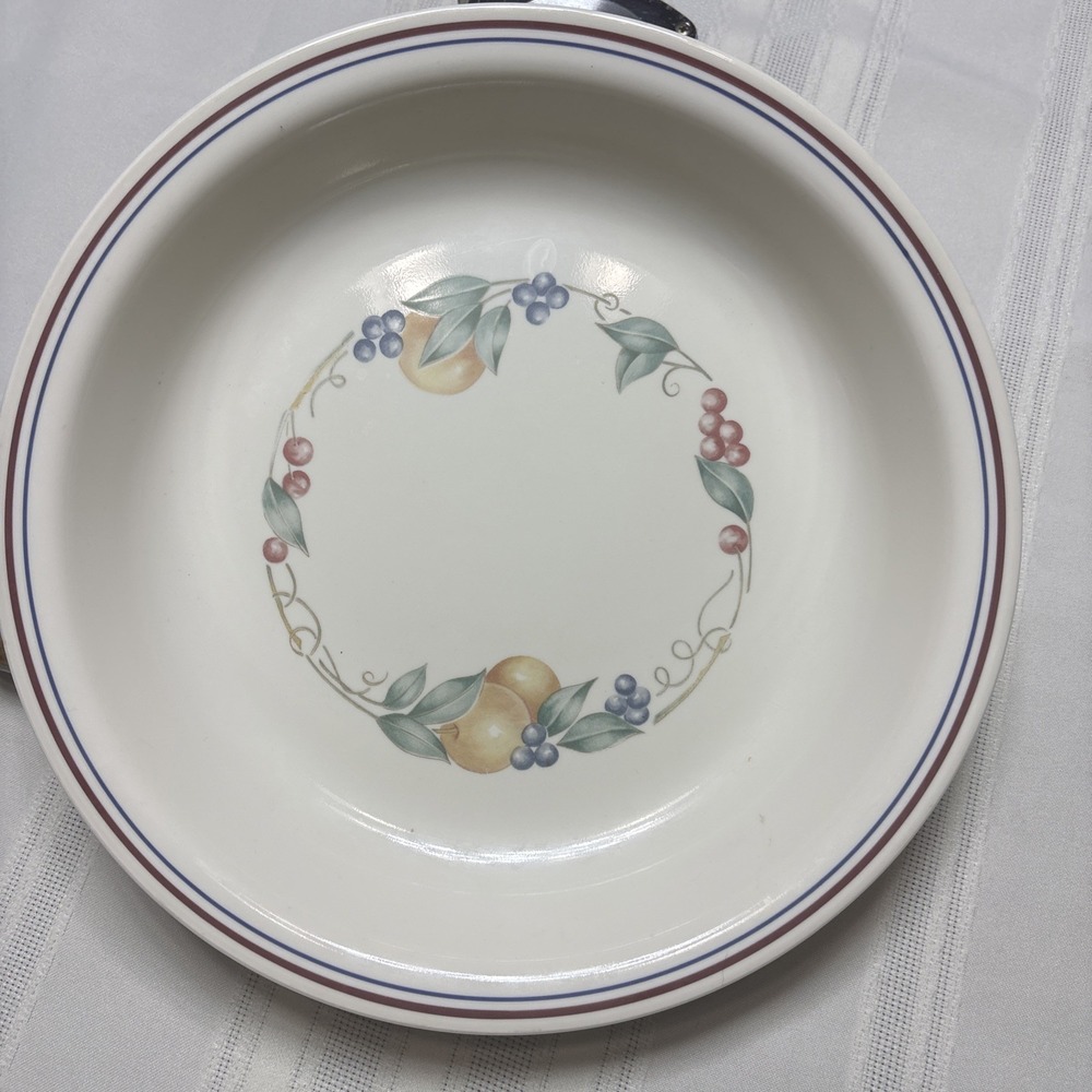 Corelle Abundance 10.25" Pie Dish Pasta Serving Plate ~1.5" Deep EUC Rare Cream